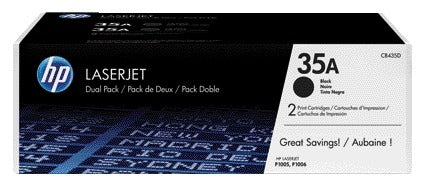 HP CB435AD (35A) Zwarte Tonercartridge 2-pack voor Efficiënt Printen