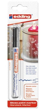 Edding 751 Lakmarker Rond 1-2mm Zwart voor Decoratie en Labels