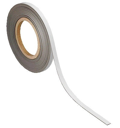 Beschrijfbaar magneetband MAUL 10m x 10mm, wit, 1mm dik, droog af te vegen