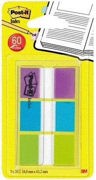 Post-it Indextabs 680 24mmx43.2mm, helder assorti