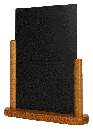 Massief houten tafelkrijtbord Securit 32x28cm met zwarte schrijfplaat