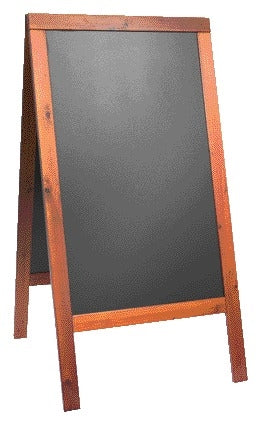 Houten Securit stoepbord 70x125cm in mahoniehout