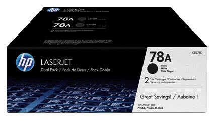 HP CE278AD 78A Zwart 2-Pack Originele Tonercartridge voor Hoge Capaciteit