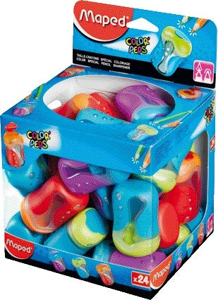 Puntenslijper Maped Color'Peps 2-gaats display 24 stuks
