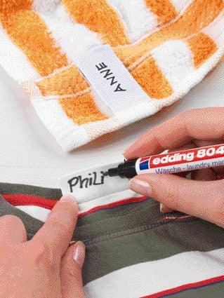 Edding 8040 Wasgoed Viltstift rond 1mm Zwart - 2