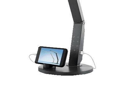 Bureaulamp Hansa LED Vario Plus zilver met USB en dimmer - 5