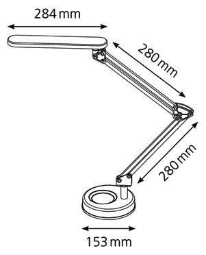 Hansa LED 4 Stars Zilverkleurige Bureaulamp met Flexibele Armen - 2