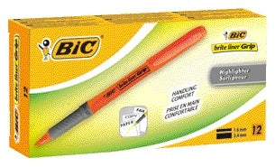 BIC Brite Liner Grip Fluorescerend Oranje - 3