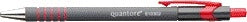 Balpen Quantore grip drukknop rood met rubberen houder