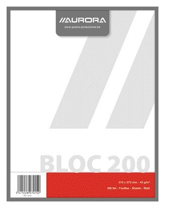 Kladblok Aurora 210x270mm blanco 200 vel gerecycled papier