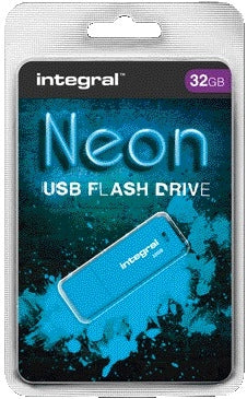 USB Stick Integral FD 32GB Neon Blauw