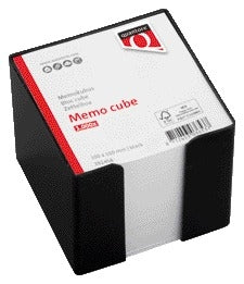 Memokubus Quantore 10x10x9cm, zwart, inclusief 900 memoblaadjes