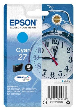 Epson 27 T2702 Blauw Inktcartridge voor heldere kleuren