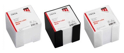 Memokubus Quantore 10x10x9cm, zwart, inclusief 900 memoblaadjes - 2