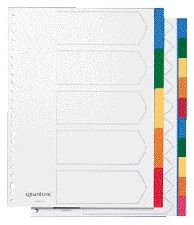 Tabblad Quantore 23-rings PP 5-delig, assorti - 2