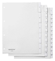 Tabblad Quantore 4-rings PP Wit 5-delig met Vensters - 2