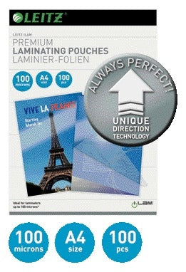 Laminatiehoes Leitz iLAM A4 2x100 micron Hoogglans - 2