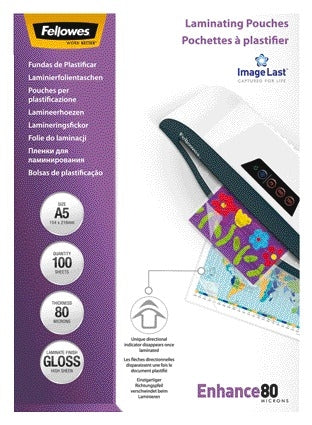 Lamineerhoes Fellows A5 2x80 micron met invoerpijl - 3