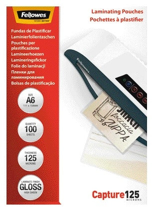 Fellowes A6 Lamineerhoezen 2x125 micron - 3