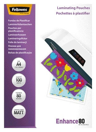 Fellowes A4 Mat Plastificeerhoes 2x80 Micron - 3