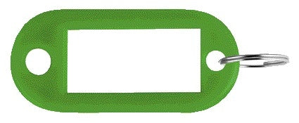 Pavo Plastic sleutelhanger groen met label en ring