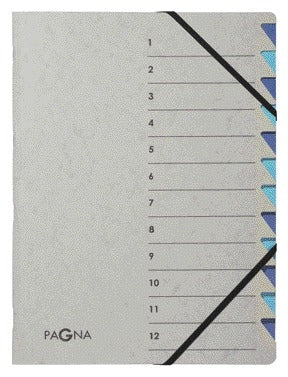 Sorteermap Pagna Easy A4 12 Tabs Blauw