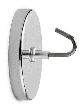 Magneet met haak MAUL Ø52mm, sterke trekkracht 9kg, chroom