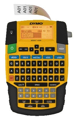Labelprinter Dymo Rhino 4200 QWERTY 19mm geel