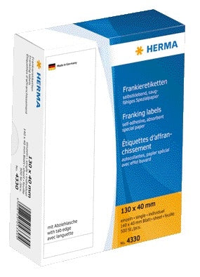 HERMA 4330 Frankeeretiket 130x40mm, 500 stuks