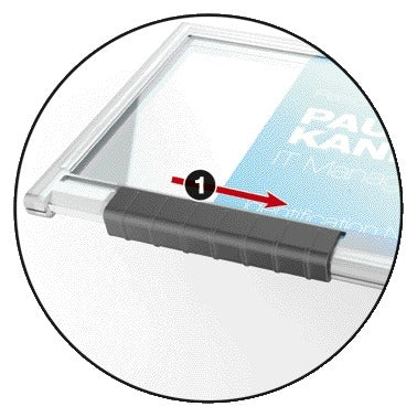 Pushbox Monochrome Badgehouder met Compartimenten - 2