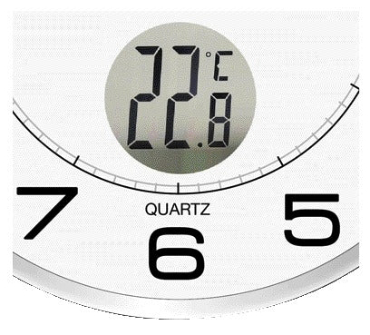 Wandklok Unilux Tempus, 30,5 cm, Lichtgrijs/Wit - 3