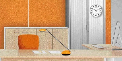Unilux Attraction wandklok dia 22cm lichtgrijs/wit - 3