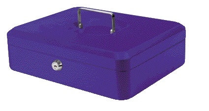 Geldkist Pavo 300x240x90 mm in Blauw, met Cilinderslot - 2