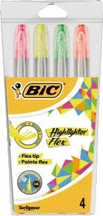 BIC Flex Assorti Tekstmarkeerstiften 4 Stuks - 6