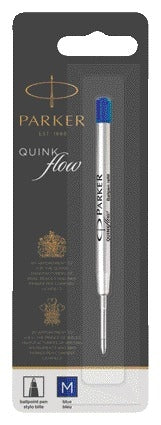 Parker Quinkflow Balpenvulling M Blauw, 3.500m Schrijfafstand