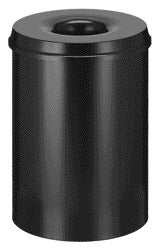 Papierbak + Vlamdover Vepabins 30 Liter Zwart, Brandveilig