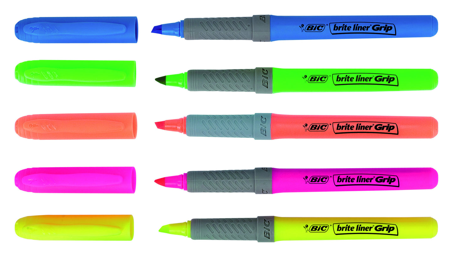 BIC Brite Liner Grip Fluorescerend Oranje - 6