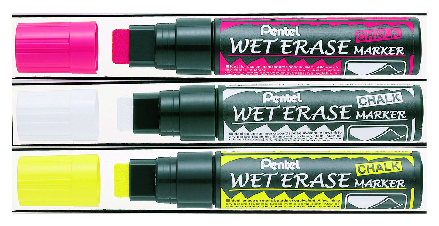Krijtstift Pentel SMW56 8-16mm wit - 2