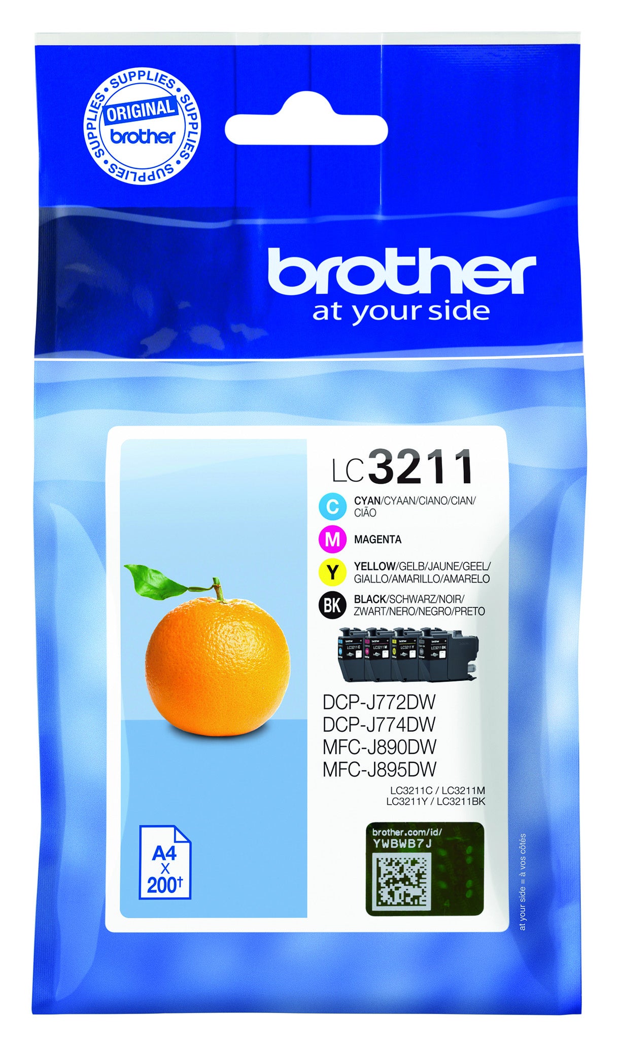 Brother LC-3211 Zwart + 3 kleuren Cartridges
