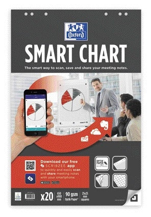 Oxford Smart Flipoverpapier 65x98cm ruit, 20 vellen met app-ondersteuning - 4