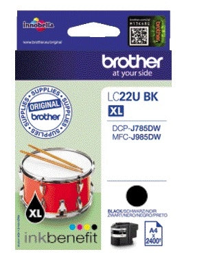 Brother LC-22UBK Zwarte Inktcartridge voor Brother printers - 2