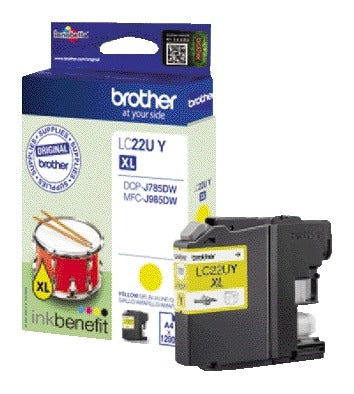 Brother LC-22UY Geel Inktcartridge 1200 pagina’s