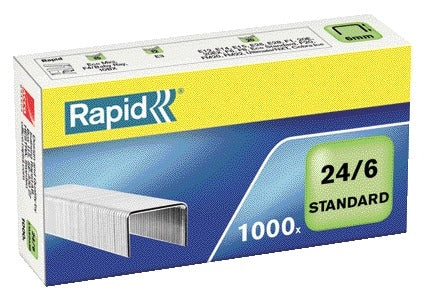 Nieten Rapid 24/6 gegalvaniseerd, standaard, 1000 stuks