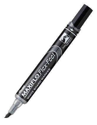 Pentel MWL5SBF Whiteboard Marker Flexibele Punt 1,5-4,5mm Zwart - 4