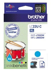 Brother LC-22UC Blauwe Inktcartridge voor Hoge Capaciteit - 2