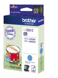 Brother LC-22UC Blauwe Inktcartridge voor Hoge Capaciteit - 3