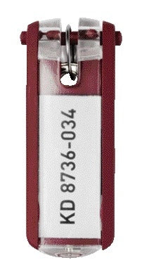 Durable Sleutellabel met Ring en Beschrijfbaar Venster Rood