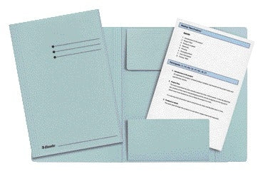 Dossiermap Esselte Folio 3-Kleps, Manilla, 275 g, Blauw - 2