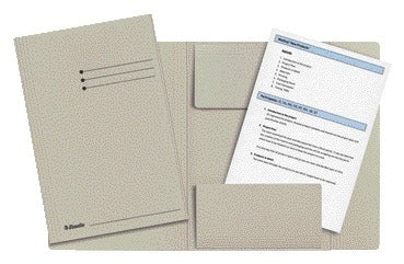 Dossiermap Esselte Folio 3-kleps Manilla 275g Grijs - 2