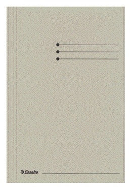 Dossiermap Esselte Folio 3-kleps Manilla 275g Grijs